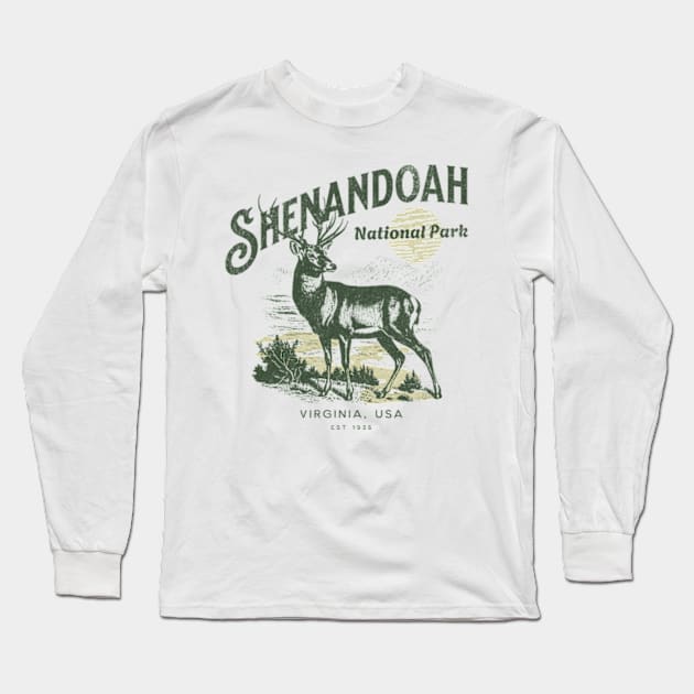 Shenandoah National Park Long Sleeve T-Shirt by McMajnoun